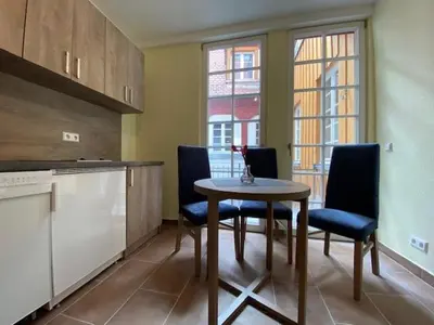 Küche/Küchenzeile in der Unterkunft Boardinghouse Goethehaus