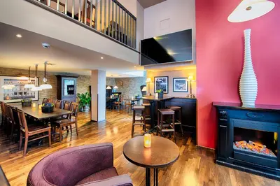 Ein Sitzbereich in der Unterkunft Welcome Hotel Darmstadt City Center