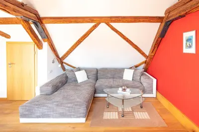 Ein Sitzbereich in der Unterkunft Hotel Centgraf