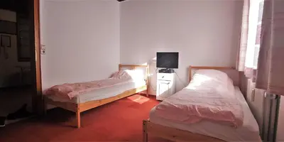 Ein Bett oder Betten in einem Zimmer der Unterkunft Große Wohnung im Odenwald 1