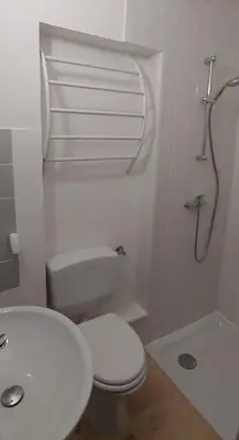 Ein Badezimmer in der Unterkunft Kleines Studio 07, für den kurzen Aufenthalt