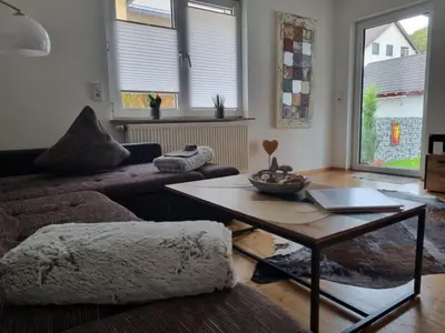 Ein Sitzbereich in der Unterkunft Ferienwohnung Familie Buchner
