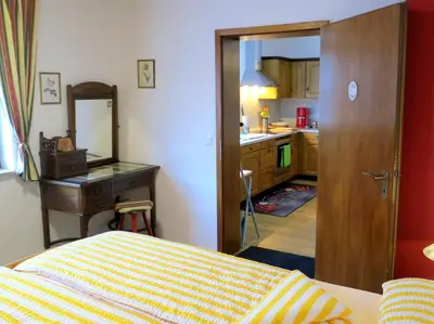 Ein Bett oder Betten in einem Zimmer der Unterkunft Ferienwohnung/Monteurwohnung Meiser