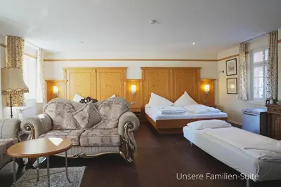 Ein Bett oder Betten in einem Zimmer der Unterkunft Das Lamm Heidelberg