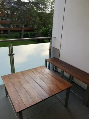 Ein Balkon oder eine Terrasse in der Unterkunft 3 Zimmer Wohnung in Eppelheim 77qm 1A Lage nähe Heidelberg