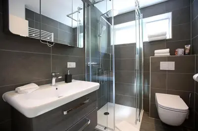 Ein Badezimmer in der Unterkunft Ferienwohnung Waldfrieden
