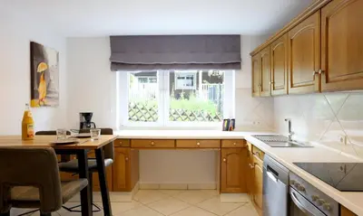 Küche/Küchenzeile in der Unterkunft Ferienwohnung Waldfrieden