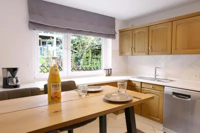 Küche/Küchenzeile in der Unterkunft Ferienwohnung Waldfrieden