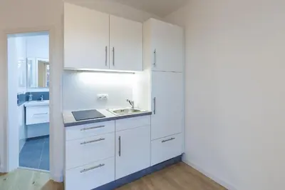 Küche/Küchenzeile in der Unterkunft STAY@MA Boardinghouse Mannheim
