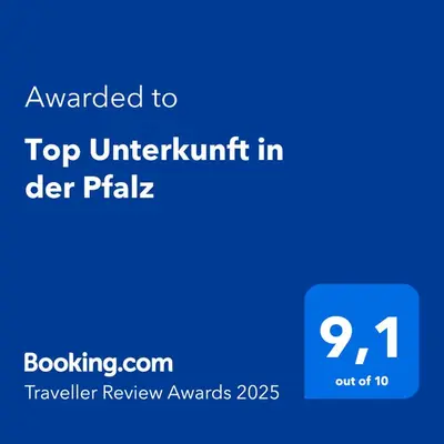Ein Zertifikat, Auszeichnung, Logo oder anderes Dokument, das in der Unterkunft Ihre Ferienwohnung in 67454 Haßloch - Pfalz ausgestellt ist