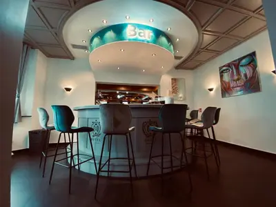 Ein Sitzbereich in der Unterkunft E&D Hotel Rodgau