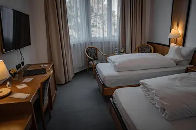 Ein Bett oder Betten in einem Zimmer der Unterkunft E&D Hotel Rodgau