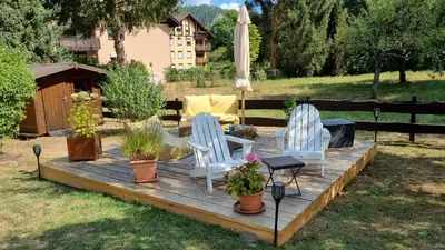 Ein Garten an der Unterkunft Ferienwohnung Sägemühle