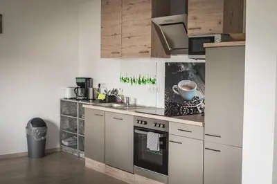 Küche/Küchenzeile in der Unterkunft Pension Nickel Ferienwohnung I Waldstraße 18 Alsbach-Hähnlein