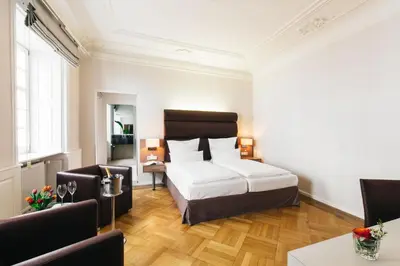 Ein Bett oder Betten in einem Zimmer der Unterkunft Amtshaus Freinsheim