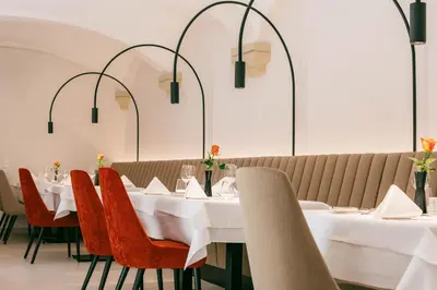 Ein Sitzbereich in der Unterkunft Amtshaus Freinsheim
