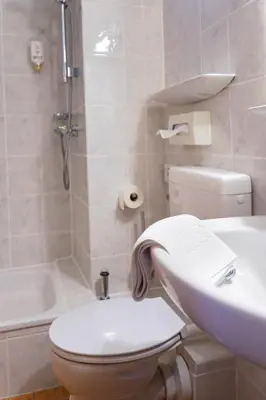 Ein Badezimmer in der Unterkunft Frühstückspension Christinenhof