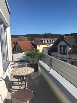 Ein Balkon oder eine Terrasse in der Unterkunft Wohnen beim Brotsommelier - Alpenkruste