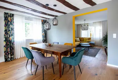 Ein Sitzbereich in der Unterkunft Adlerlodge - Ferienhaus