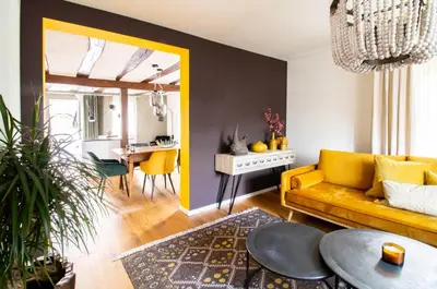 Ein Sitzbereich in der Unterkunft Adlerlodge - Ferienhaus