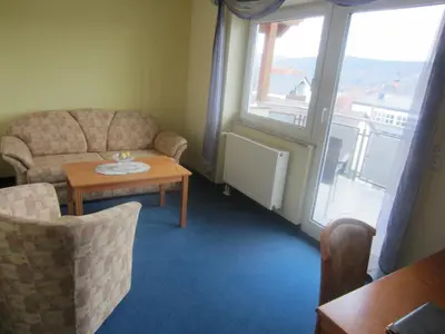 Ein Sitzbereich in der Unterkunft Katharinenhof