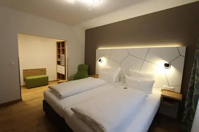 Ein Bett oder Betten in einem Zimmer der Unterkunft Katharinenhof