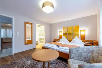 Ein Bett oder Betten in einem Zimmer der Unterkunft Katharinenhof