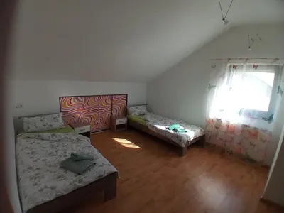 Ein Bett oder Betten in einem Zimmer der Unterkunft Wohnung mit 2 - 3 Zimmern