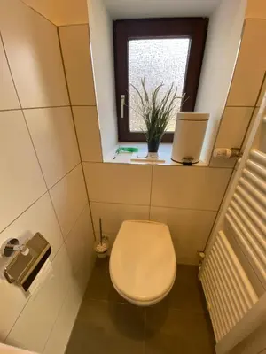 Ein Badezimmer in der Unterkunft Stadtwohnung im Grünen