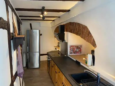 Küche/Küchenzeile in der Unterkunft Ferienwohnung Obergasse