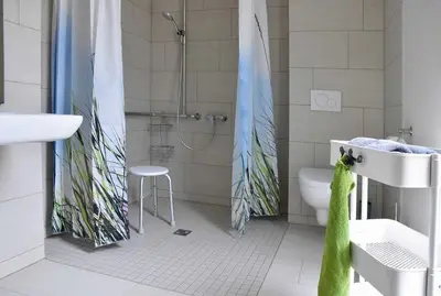 Ein Badezimmer in der Unterkunft Sonnenscheinhaus Wohnung 3