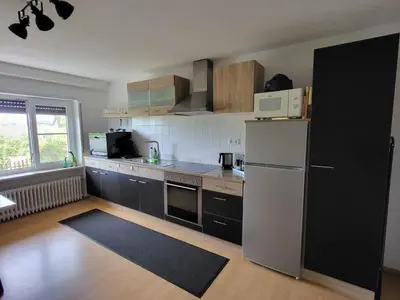 Küche/Küchenzeile in der Unterkunft Ferienwohnung Kraichgaublick