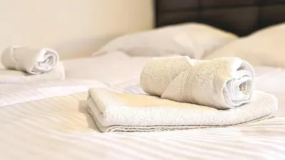 Ein Bett oder Betten in einem Zimmer der Unterkunft Go2Cozy - Study & Work Apartments - WIFI - Kitchen