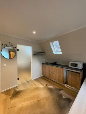Küche/Küchenzeile in der Unterkunft Stadtvilla Apartments Ferienwohnungen Weinsberg