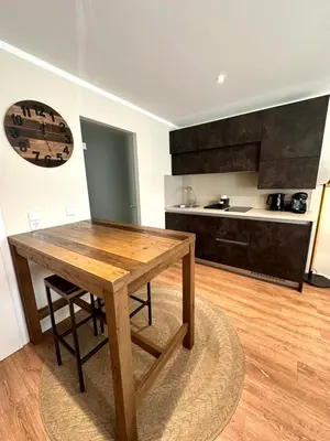 Küche/Küchenzeile in der Unterkunft Stadtvilla Apartments Ferienwohnungen Weinsberg