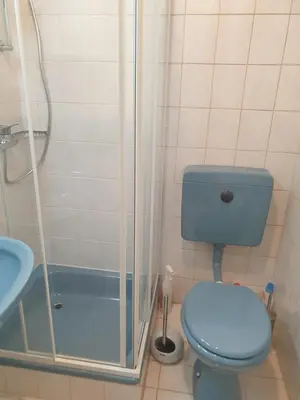 Ein Badezimmer in der Unterkunft Am Schloss