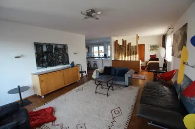Ein Sitzbereich in der Unterkunft Loft Irma mit großer Terasse