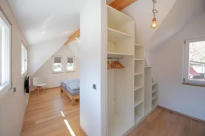 Ein Bett oder Betten in einem Zimmer der Unterkunft Lang´s Ferienhaus im Weschnitztal