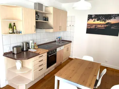 Küche/Küchenzeile in der Unterkunft Apt6 - Ferienwohnung Brötzingen EG