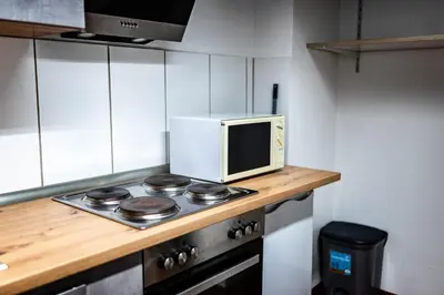 Küche/Küchenzeile in der Unterkunft Gästehaus Jagsttal