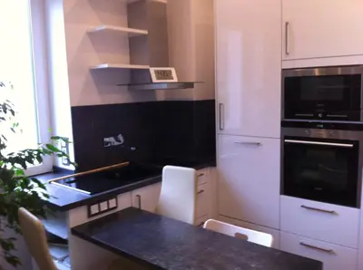 Küche/Küchenzeile in der Unterkunft Joanna Apartment - MA Rheinau 3