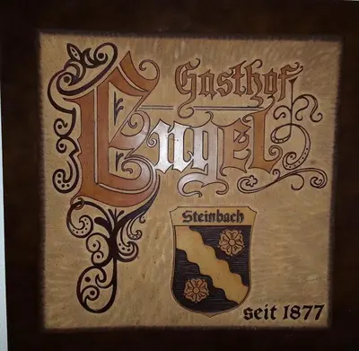 Ein Zertifikat, Auszeichnung, Logo oder anderes Dokument, das in der Unterkunft Gasthof Engel Steinbach ausgestellt ist