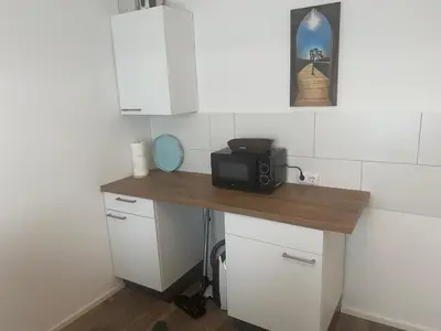 Küche/Küchenzeile in der Unterkunft Ferienwohnung EG Heppenheim