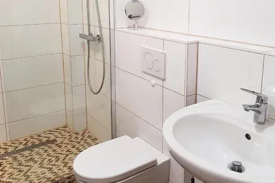 Ein Badezimmer in der Unterkunft Zentral gelegenes Apartment mit WLAN