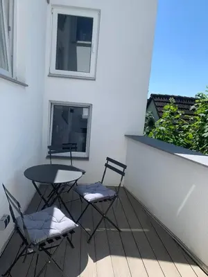 Ein Balkon oder eine Terrasse in der Unterkunft Joanna Apartment - Weinheim