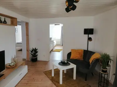 Ein Sitzbereich in der Unterkunft Ferienwohnung Benz