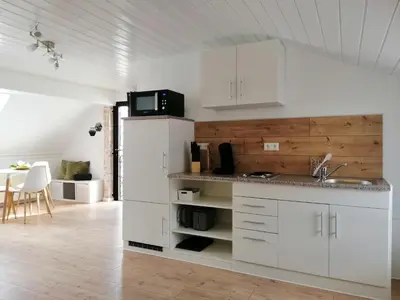 Küche/Küchenzeile in der Unterkunft Ferienwohnung Benz