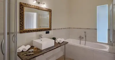Ein Badezimmer in der Unterkunft Hotel Villa Medici