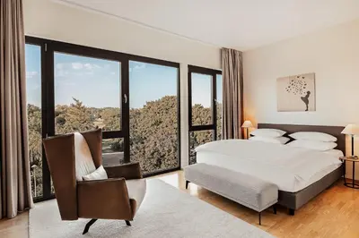 Ein Bett oder Betten in einem Zimmer der Unterkunft Hotel Villa Medici