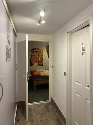 Ein Bett oder Betten in einem Zimmer der Unterkunft Appartement Schlossberg, Gasthaus Hirsch